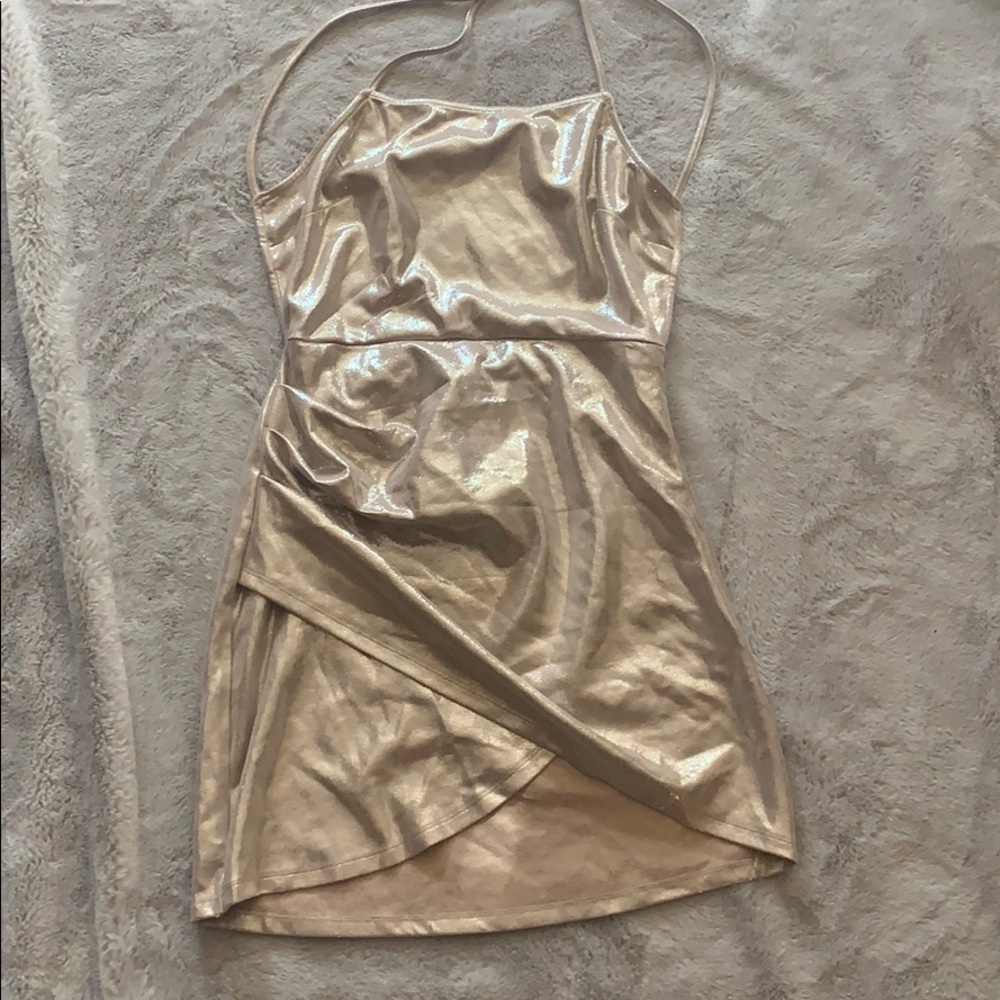 Champagne short cocktail dress